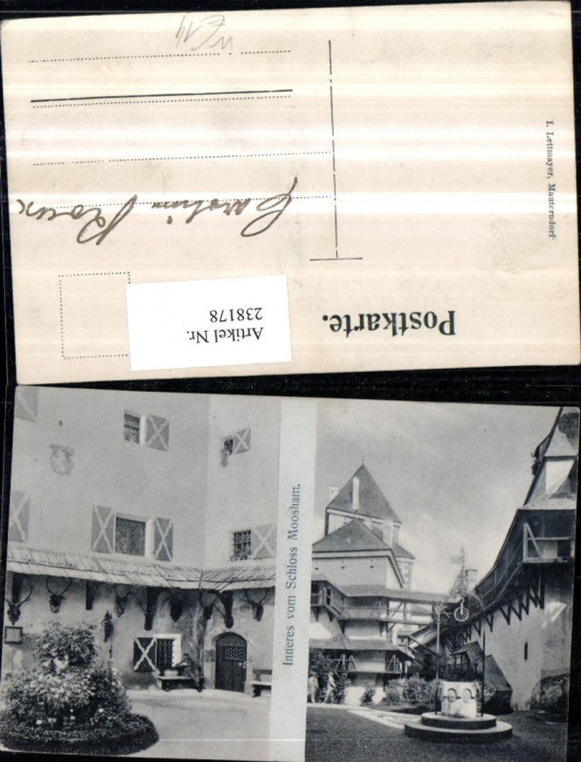 238178,Schoss Moosham b. Unternberg im Lungau Hof Brunnen Mehrbildkarte