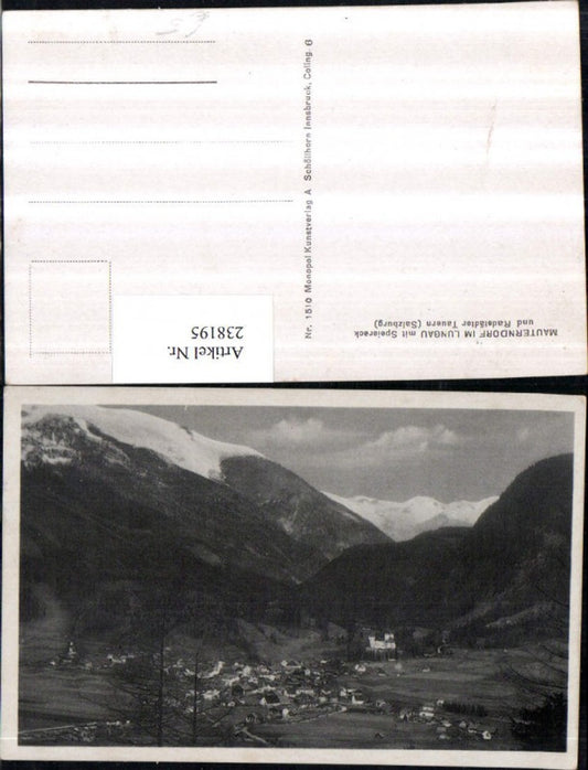 238195,Mauterndorf im Lungau Totale m. Speiereck u. Radstädter Tauern