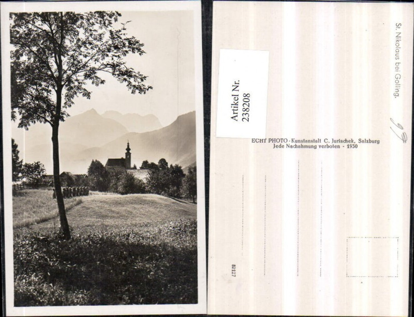 238208,St. Nikolaus b. Golling Ansicht Kirche Wiese Feld
