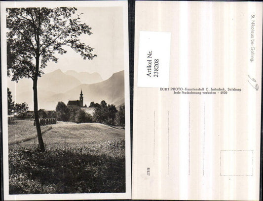 238208,St. Nikolaus b. Golling Ansicht Kirche Wiese Feld