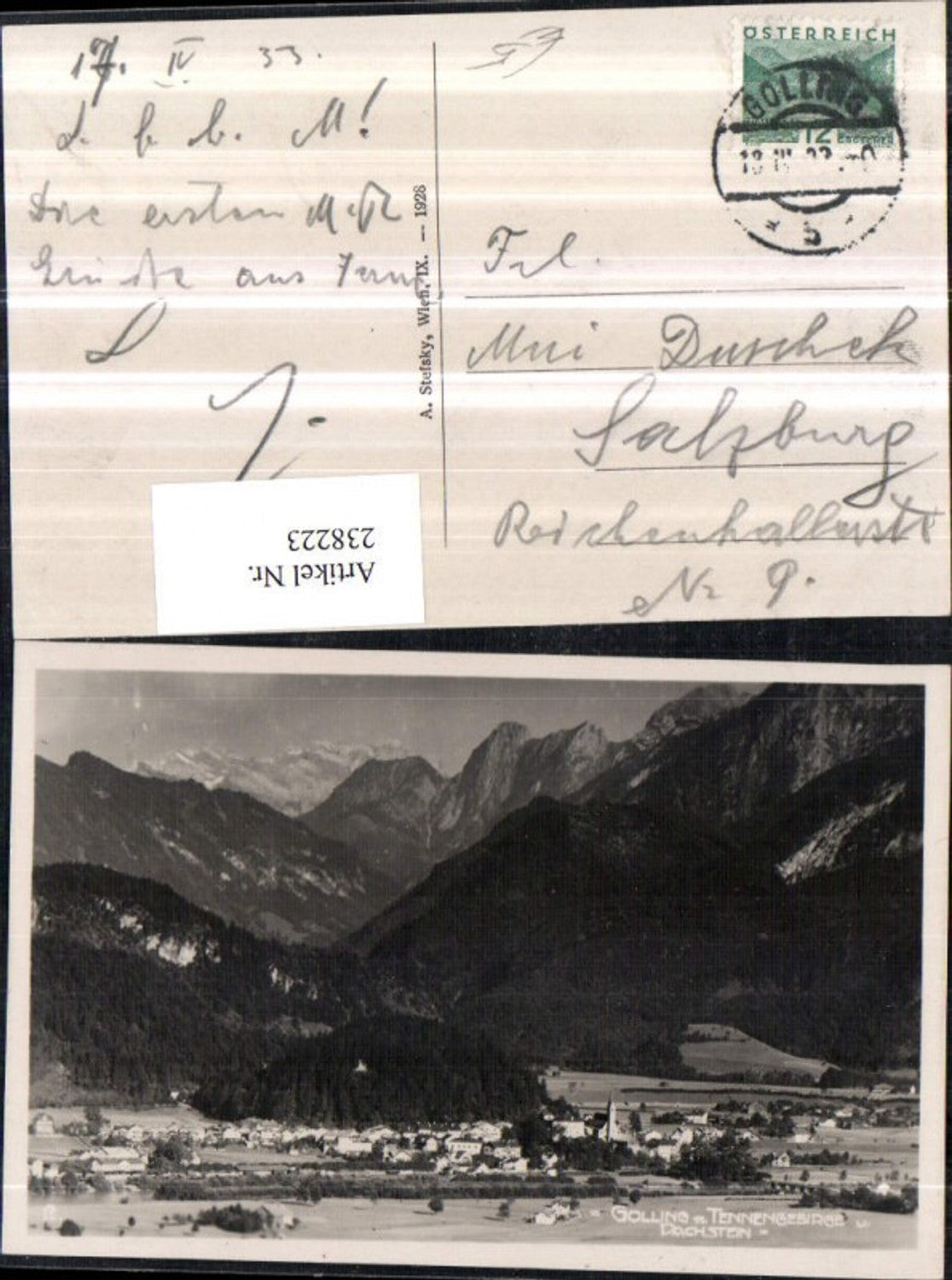 238223,Golling Totale m. Tennengebirge u. Dachstein