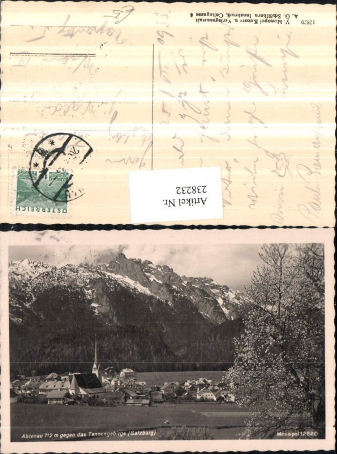 238232,Abtenau Totale geg. d. Tennengebirge