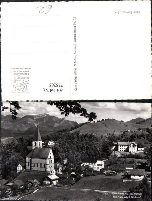 238265,Dürrnberg b. Hallein Totale m. Kuranstalt St. Josef u. Kirche