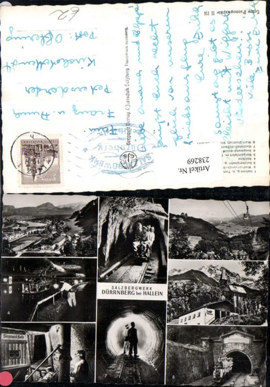 238269,Hallein Totale Dürrnberg Salzbergwerk Salzsee Rutsche Stollen Mehrbildkarte