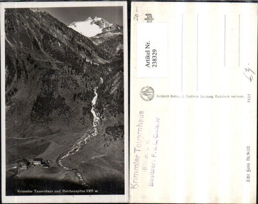 238329,Krimmler Tauernhaus u. Reichenspitze b. Krimml