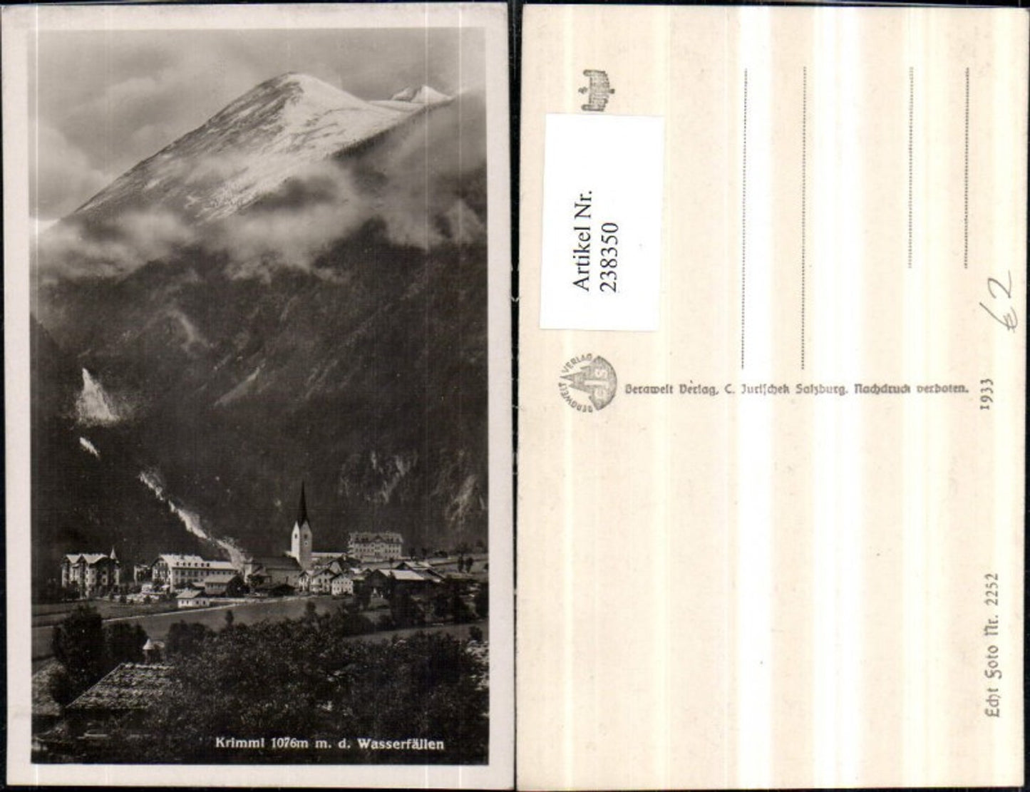 238350,Krimml Totale m. d. Wasserfällen