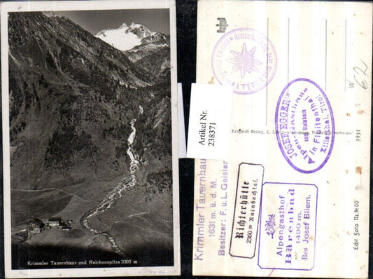 238371,Krimmler Tauernhaus u. Reichenspitze b. Krimml