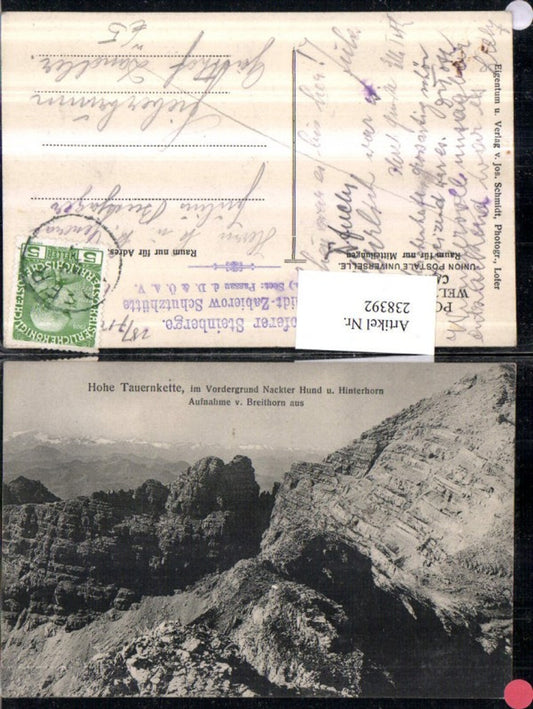 238392,Hohe Tauernkette Nackter Hund u. Hinterhorn v. Breithorn b. Lofer