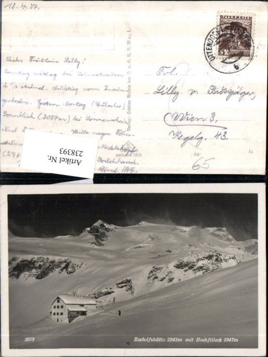 238393,Rudolfshütte Berghütte m. Hochfilleck b. Uttendorf Winterbild