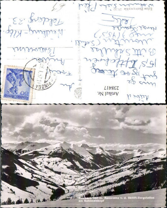 238417,Saalbach Panorama v. d. Skilift-Bergstation am Kohlmaiskopf Winterbild