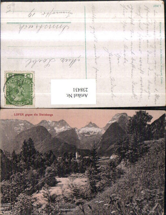 238431,Lofer Partie geg. d. Steinberge Bergkulisse