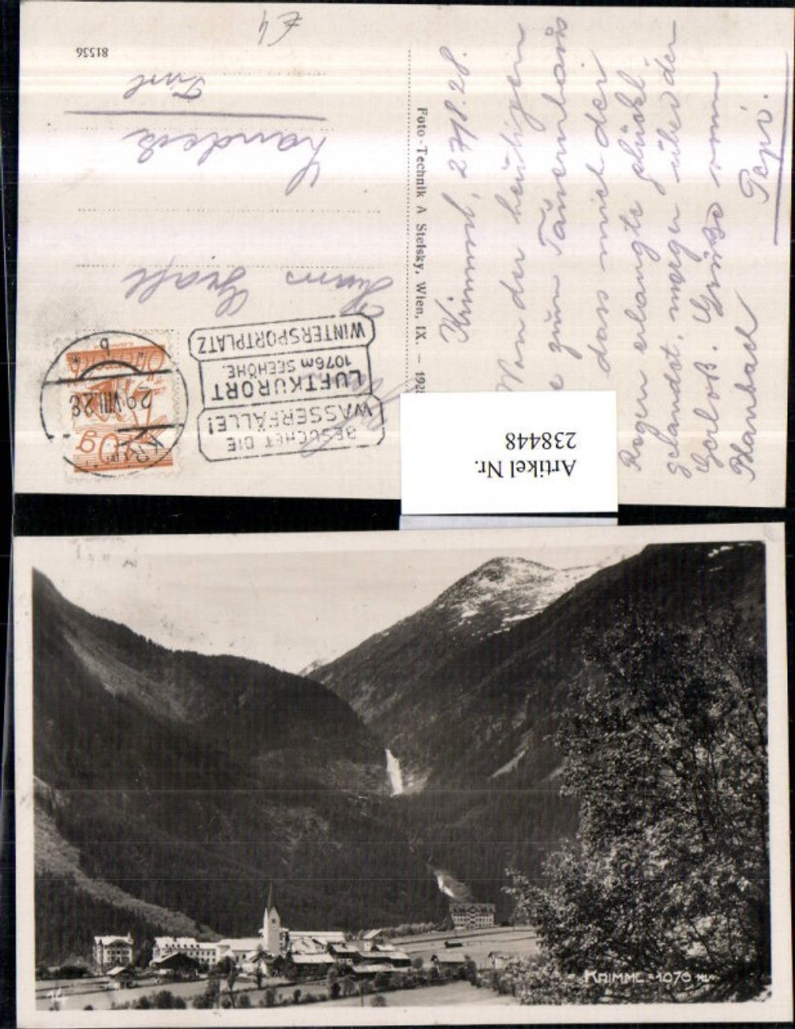 238448,Krimml Totale m. d. Wasserfällen