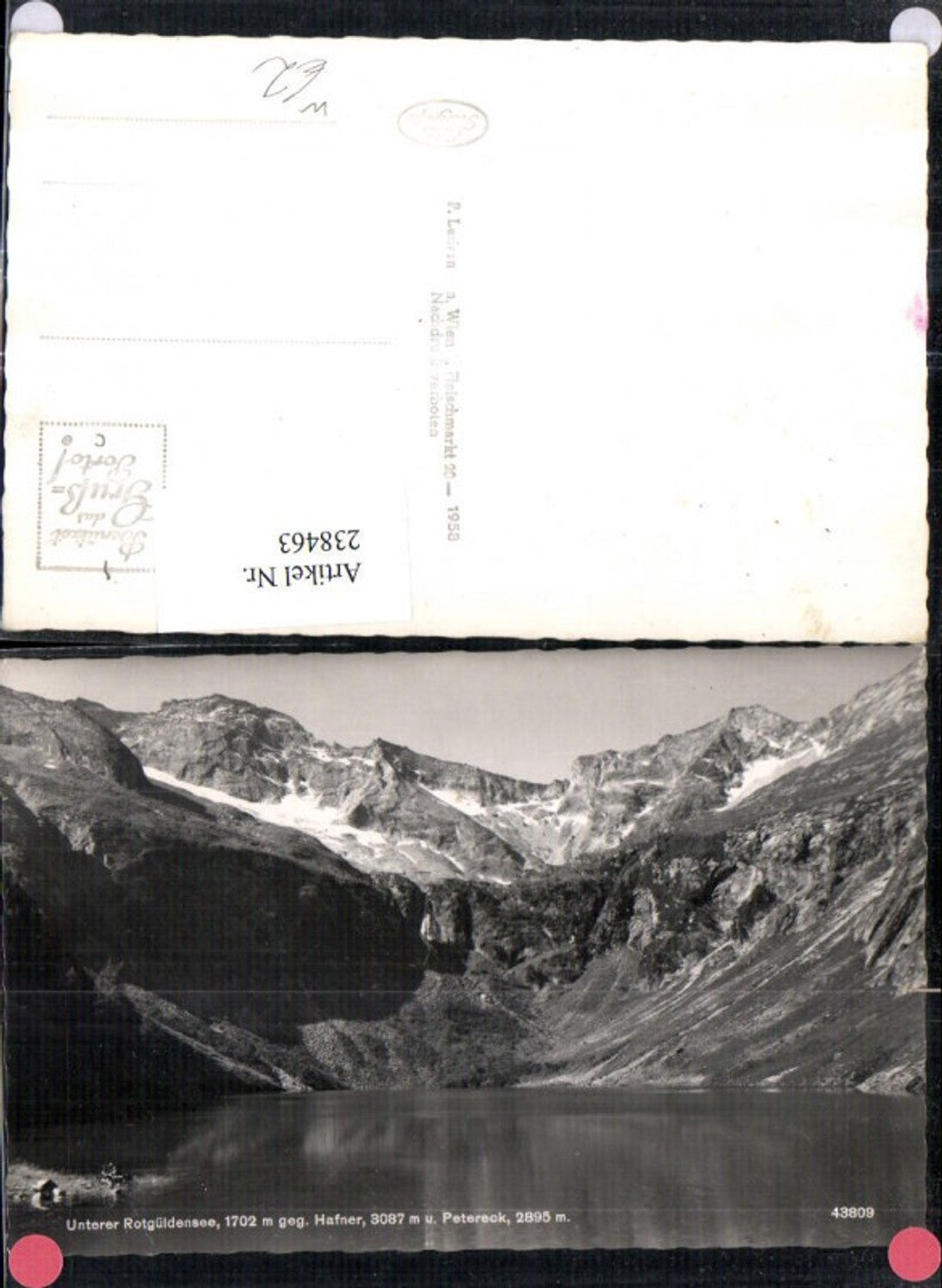 238463,Unterer Rotgüldensee geg. Hafner u. Petereck b. Zederhaus