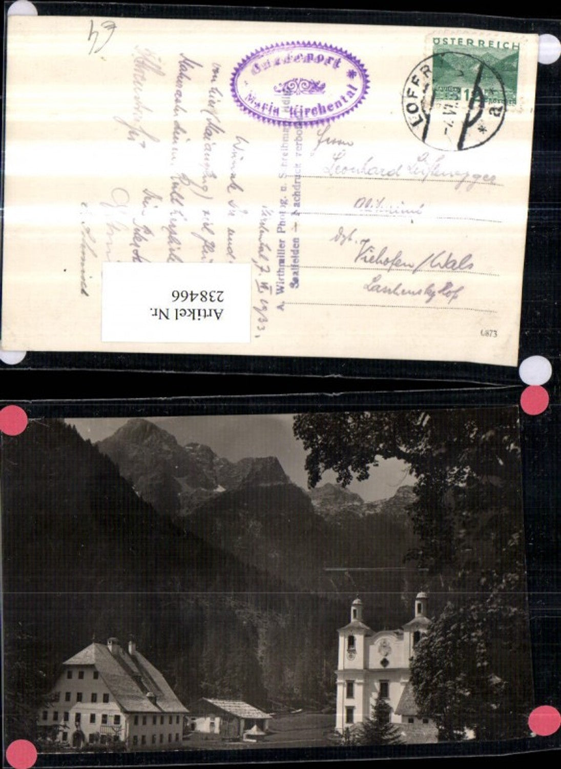 238466,Maria Kirchental b. Lofer Kirche Bergkulisse