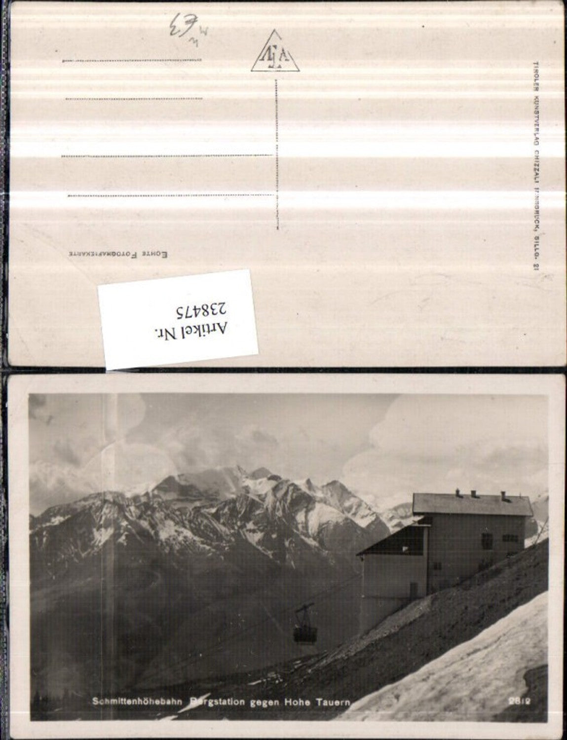 238475,Schmittenhöhebahn Seilbahn Bergstation b. Zell am See geg. Hohe Tauern