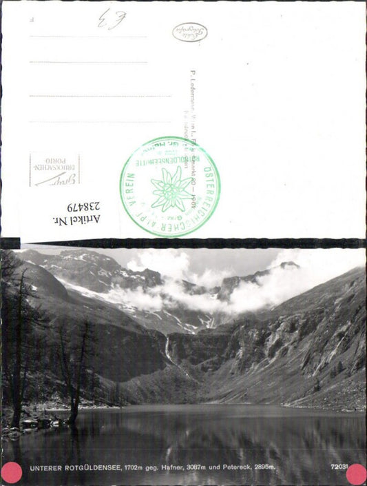 238479,Unterer Rotgüldensee See geg. Hafner u. Petereck b. Zederhaus