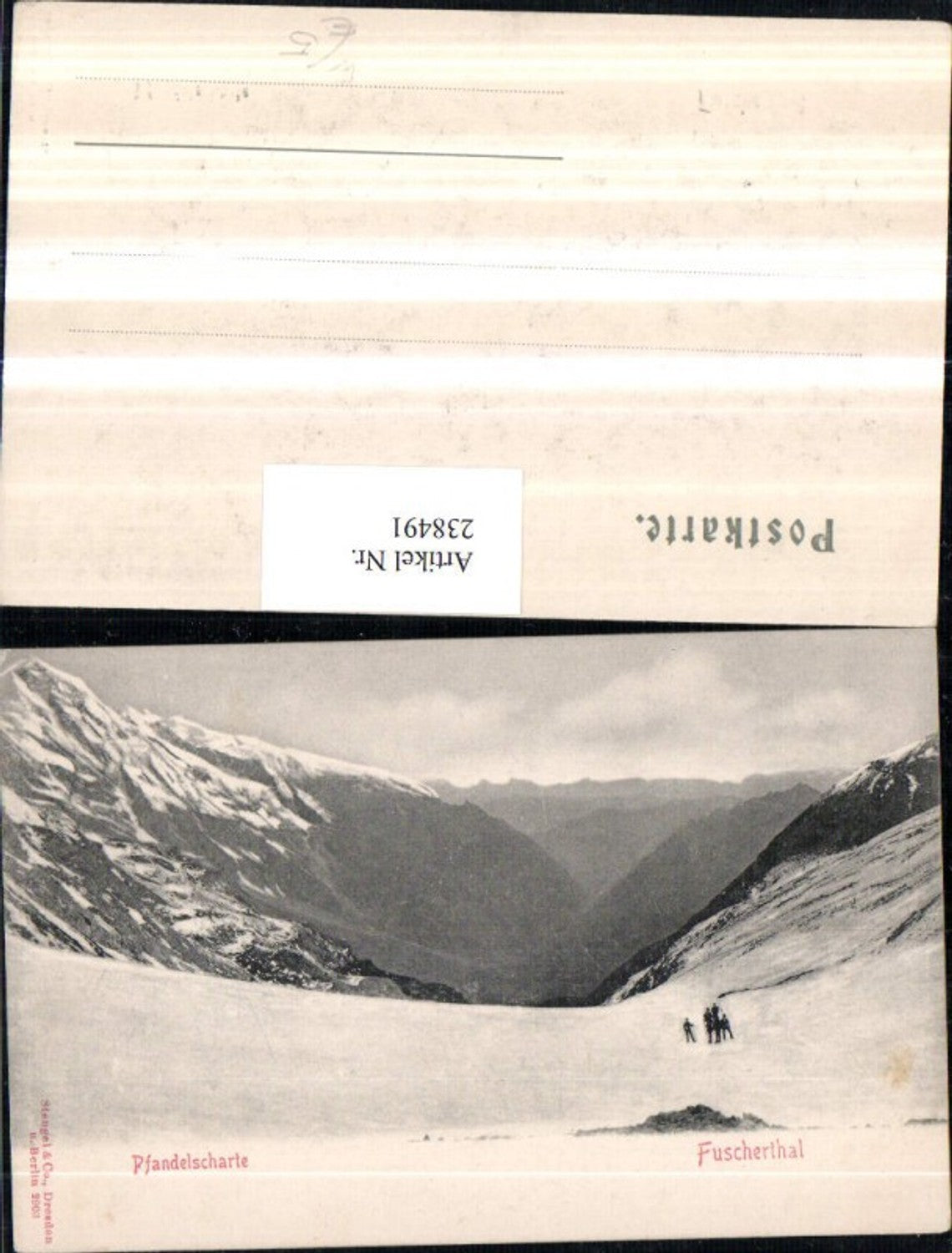 238491,Pfandelscharte Fuscherthal Bergkulisse b. Fusch pub Stengel u. Co 2903