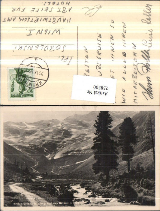 238500,Krimmlertal b. Krimml m. Krimmlerkees Bergkulisse