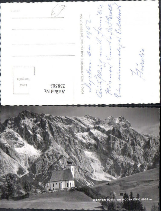 238503,Dienten Kirche m. Hochkönig Bergkulisse