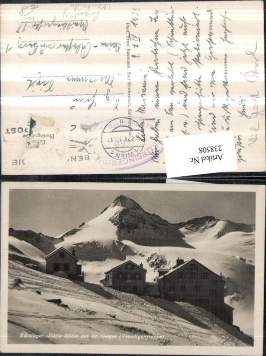 238508,Kürsinger-Hütte Berghütte m. Gr. Geiger b. Bramberg Neukirchen