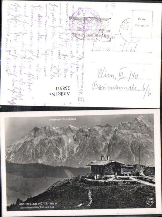 238511,Hochzeller-Hütte Berghütte auf d. Schmittenhöhe b. Zell am See pub Cosy 1929