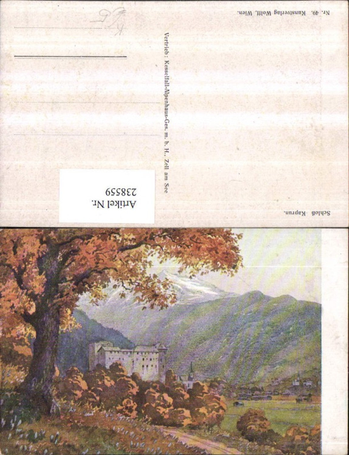 238559,Künstler AK Wolff Schloss Kaprun