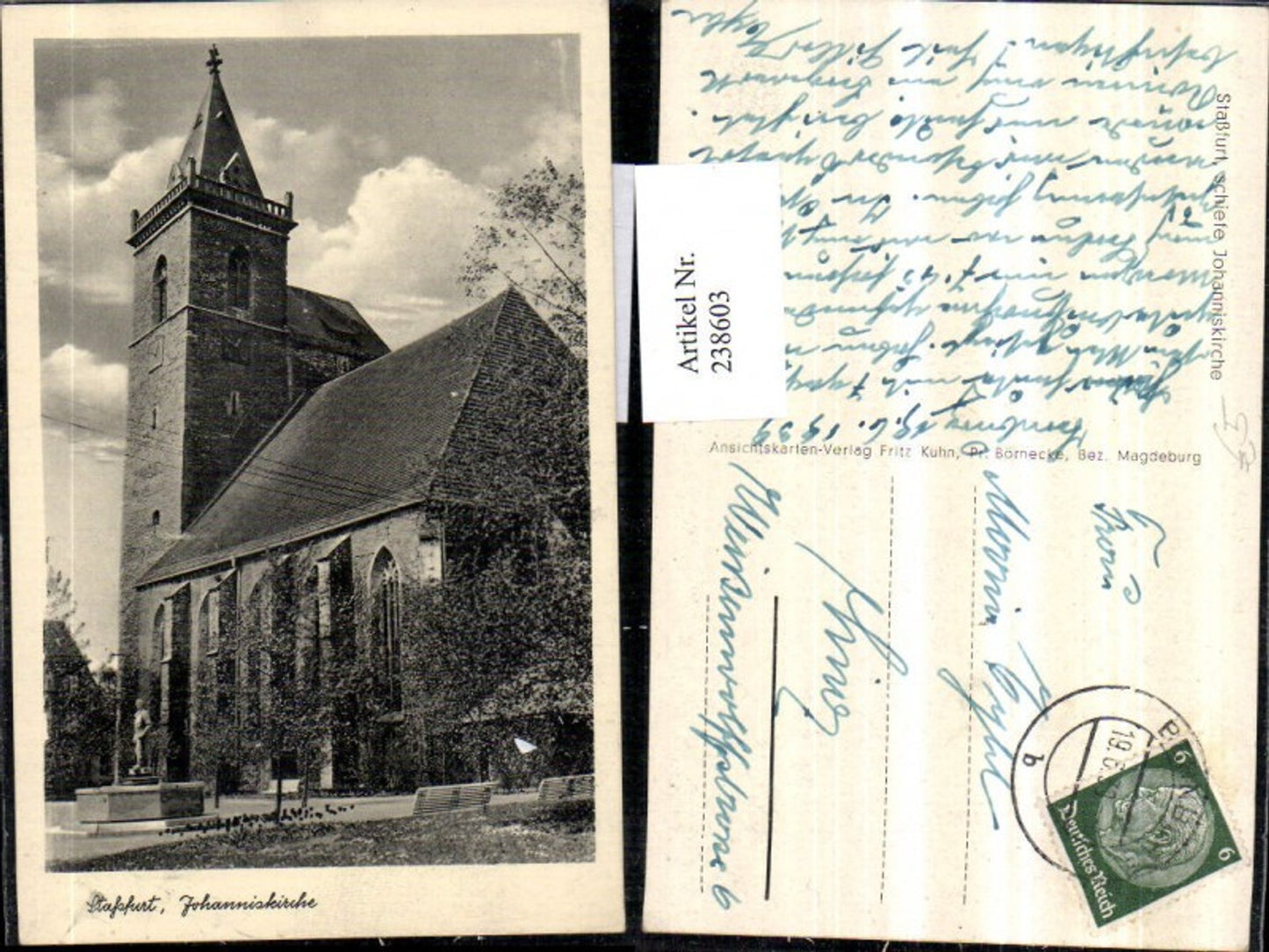 238603,Staßfurt schiefe Johanniskirche Kirche