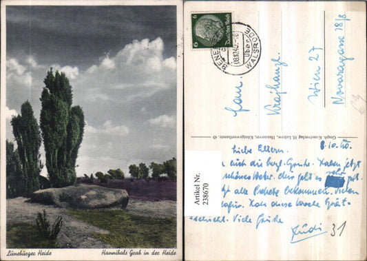 238670,Lüneburger Heide Partie Hannibals Grab in d. Heide