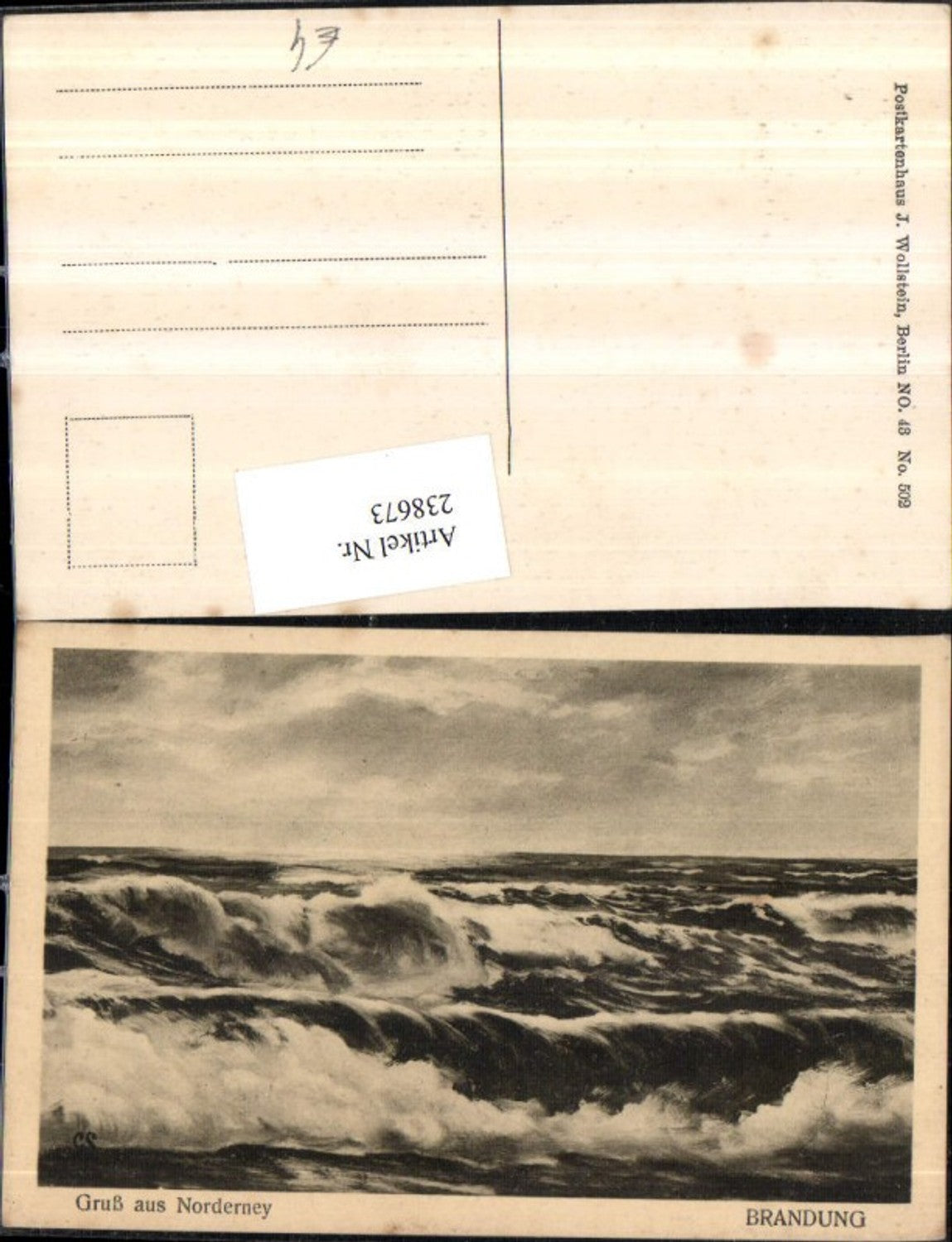 238673,Gruß aus Norderney Brandung Wellen