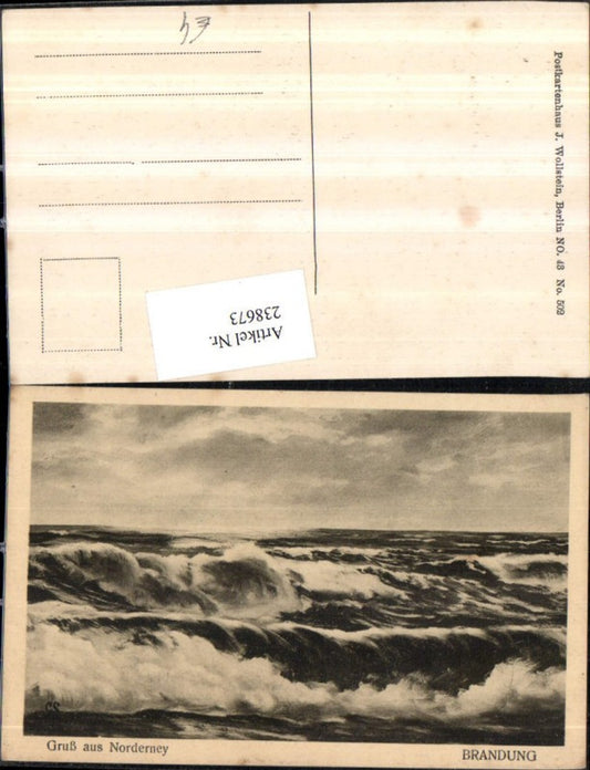 238673,Gruß aus Norderney Brandung Wellen