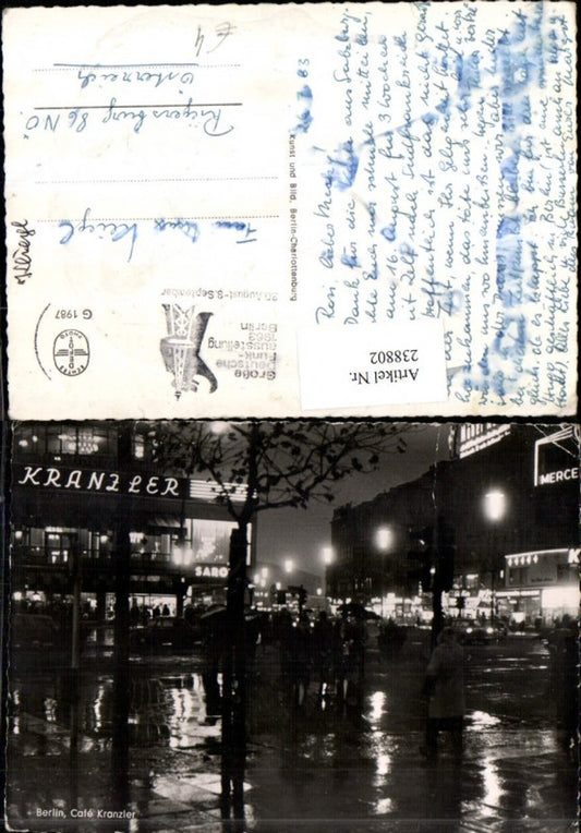 238802,Berlin Cafe Kranzler b. Nacht Straßenansicht