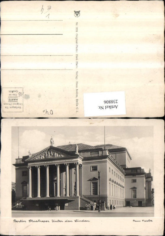 238806,Berlin Staatsoper Unter den Linden pub Hans Hartz