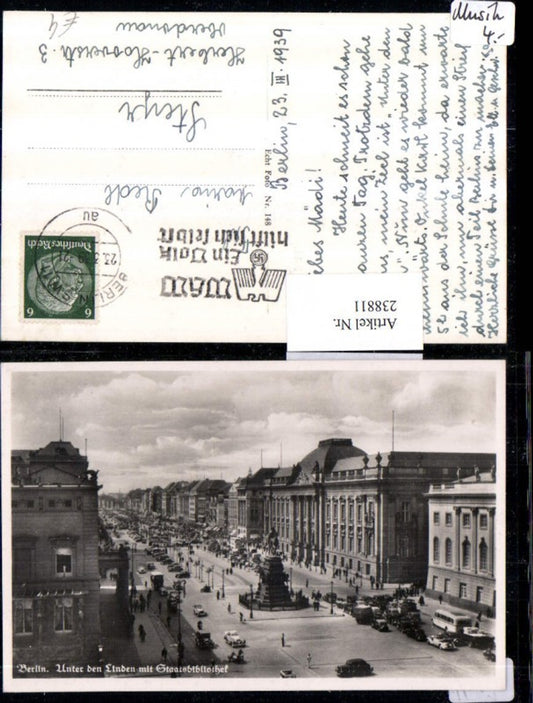 238811,Berlin Unter d. Linden m. Staatsbibliothek