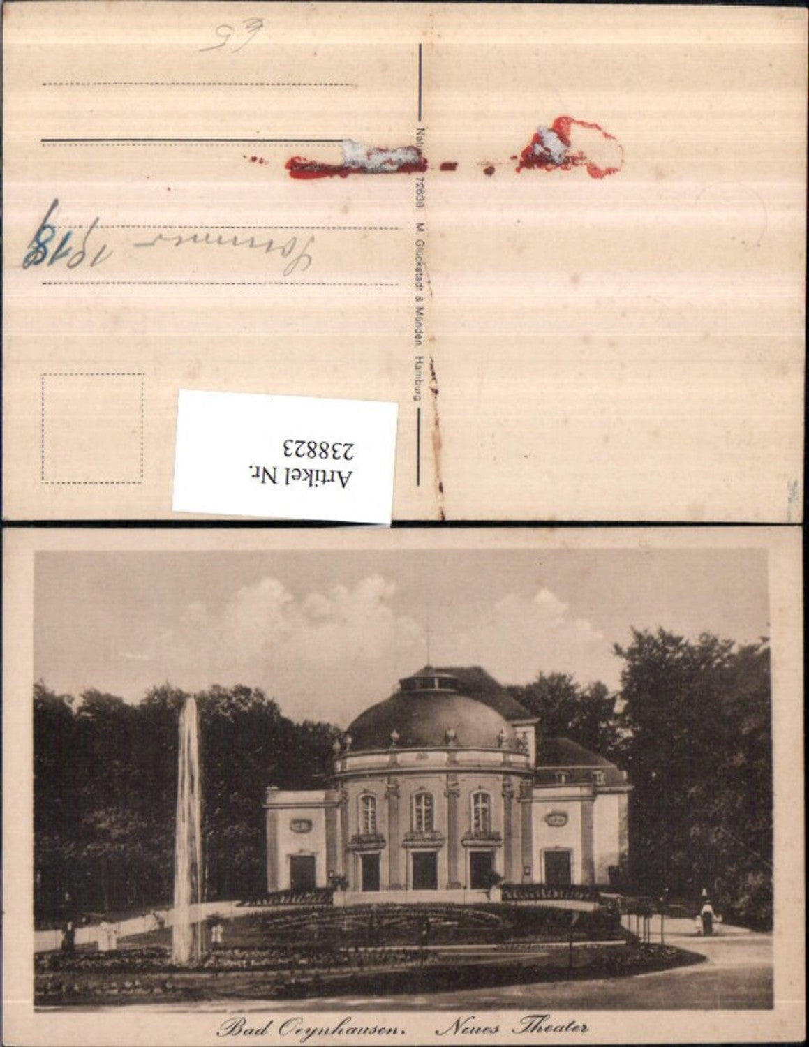 238823,Bad Oeynhausen Neues Theater Springbrunnen Fontäne