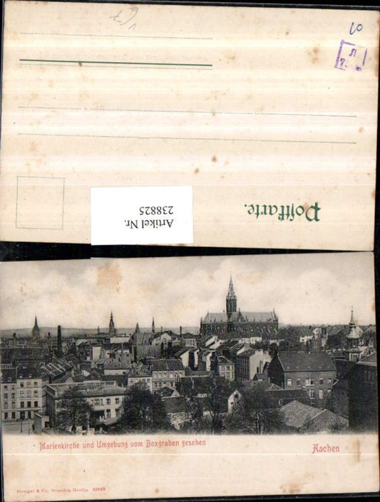 238825,Aachen Marienkirche u. Umgebung v. Boxgraben gesehen pub Stengel u. Co 23622