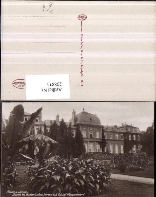 238835,Bonn a. Rhein Partie im Botanischen Garten m. Schloss Poppelsdorf pub Trink u. Co