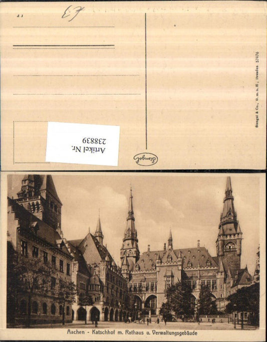 238839,Aachen Katschhof m. Rathaus u. Verwaltungsgebäude pub Stengel u. Co 57476