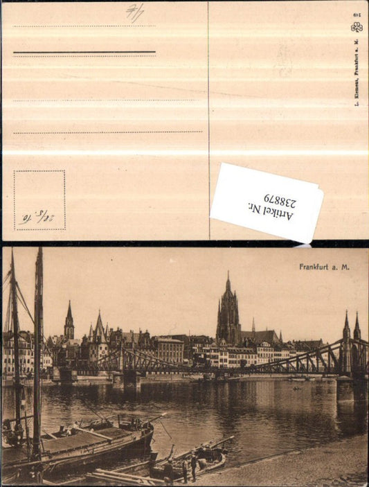 238879,Frankfurt a. Main Teilansicht Brücke Segelschiff