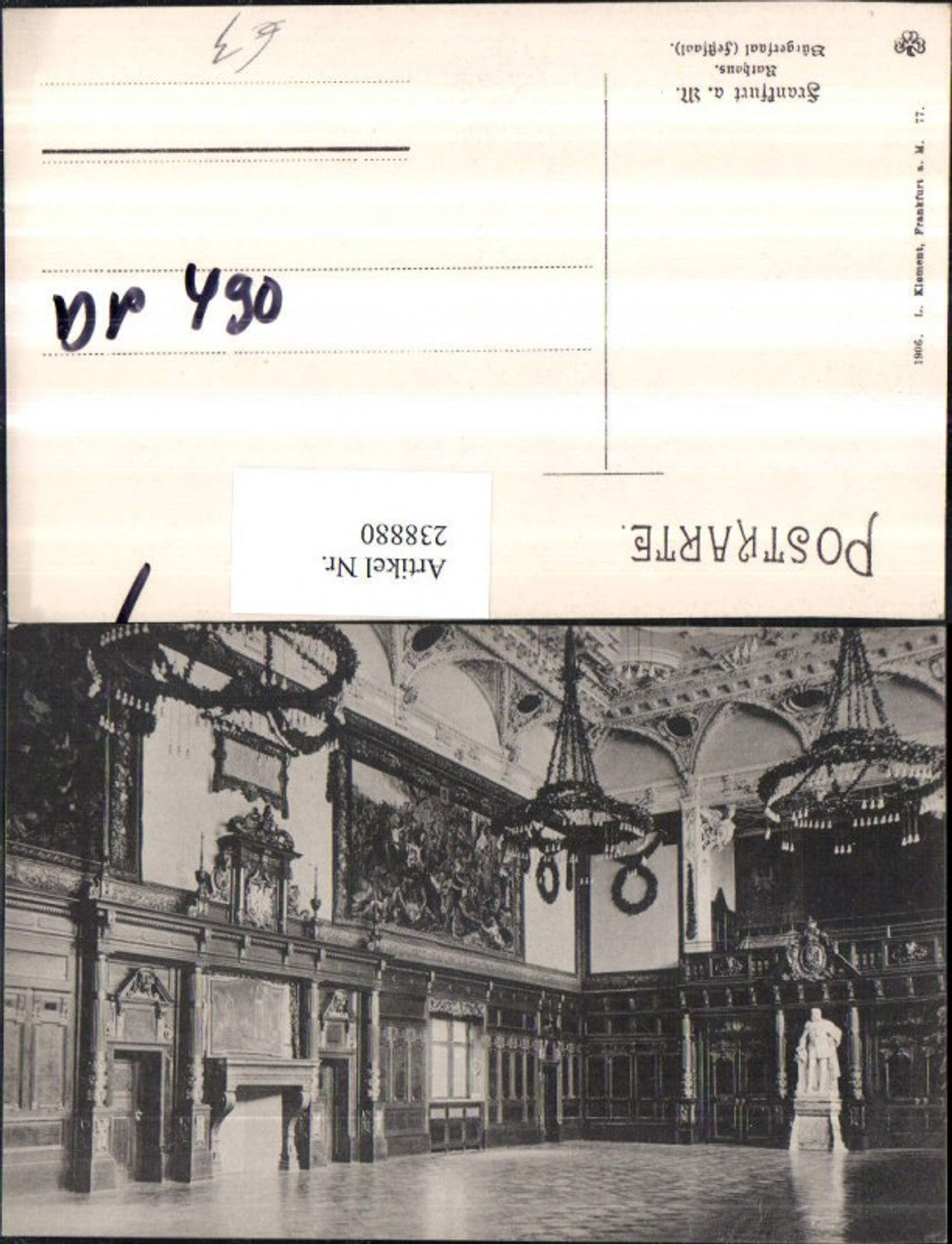 238880,Frankfurt a. Main Rathaus Bürgersaal Festsaal Innenansicht