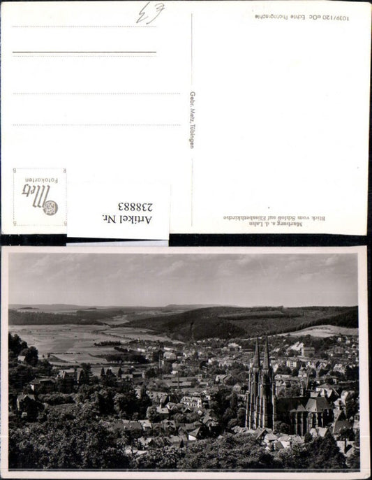 238883,Marburg an d. Lahn Totale Blick v. Schloss auf Elisabethkirche