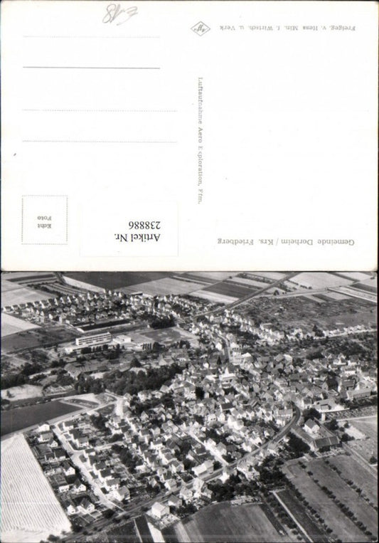238886,Dorheim b. Friedberg Totale Fliegeraufnahme