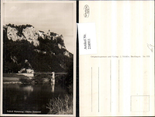 238911, Werenwag Castle near Beuron in the Upper Danube Valley, bridge