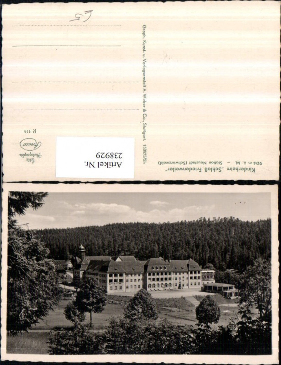 238929,Kinderheim Schloss Friedenweiler Station Neustadt im Schwarzwald