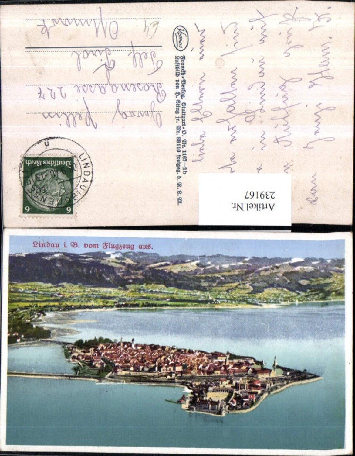 239167,Lindau i. Bodensee Totale v. Flugzeug aus