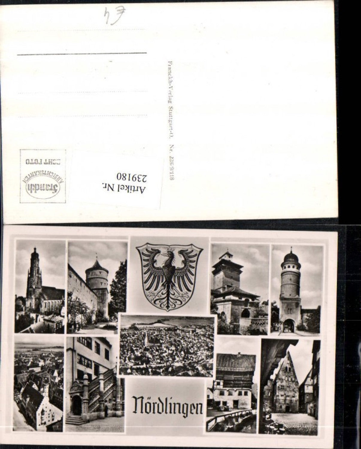 239180,Nördlingen Totale Türme Ansicht Mehrbildkarte