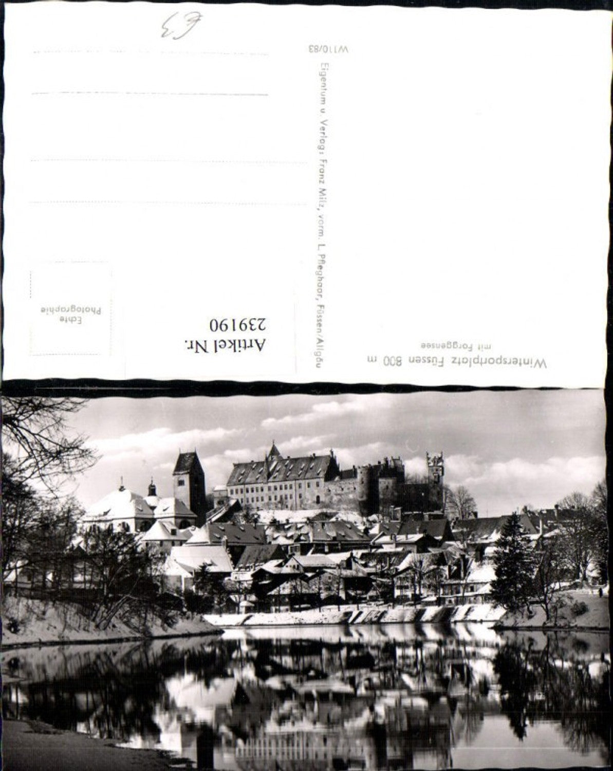 239190,Füssen Teilansicht m. Forggensee Winterbild