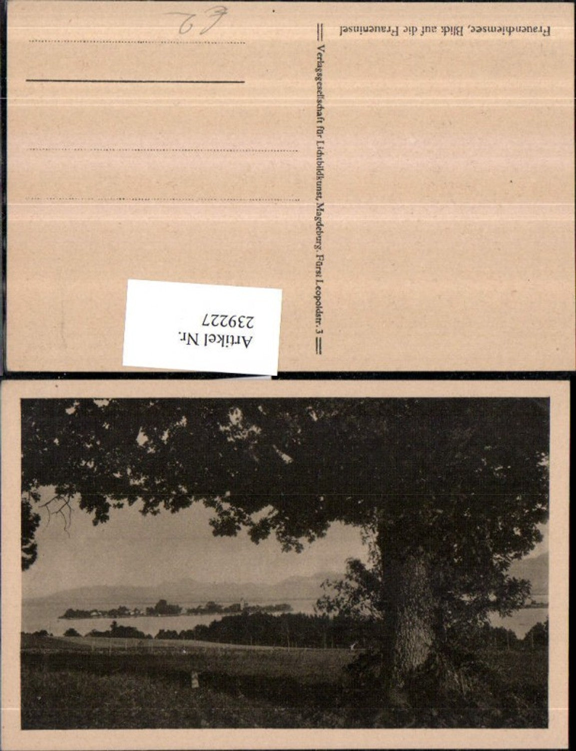 239227,Frauenchiemsee Blick auf d. Fraueninsel Partie