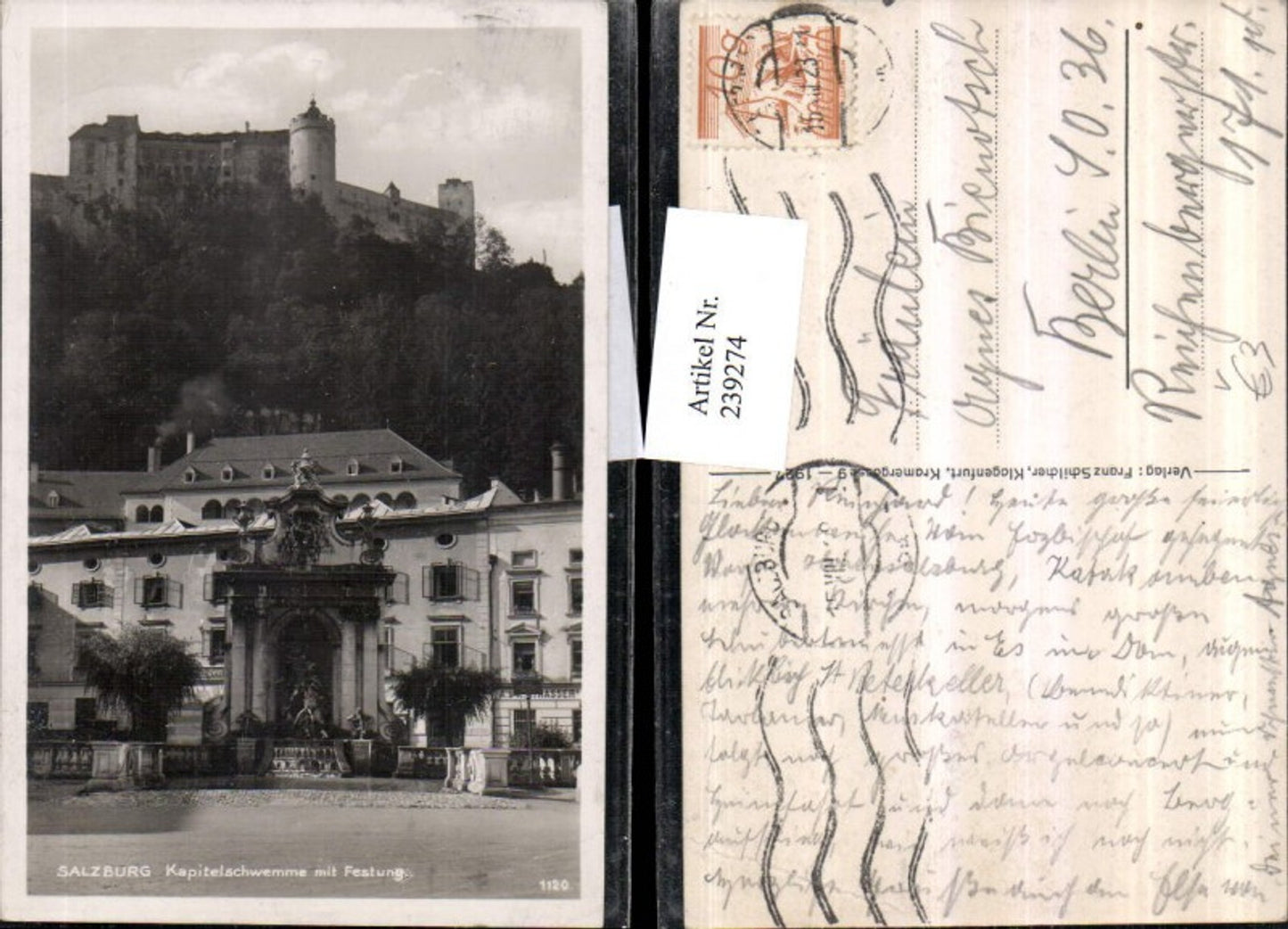 239274, Salzburg Chapter Flood with Fortress pub Franz Schilcher 1120