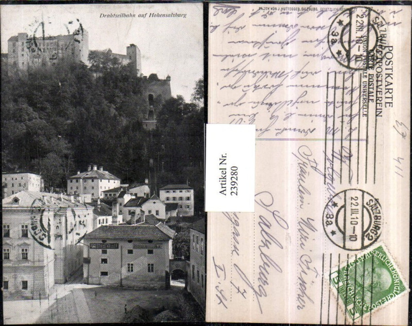 239280,Salzburg Drahtseilbahn auf Hohensalzburg Festung