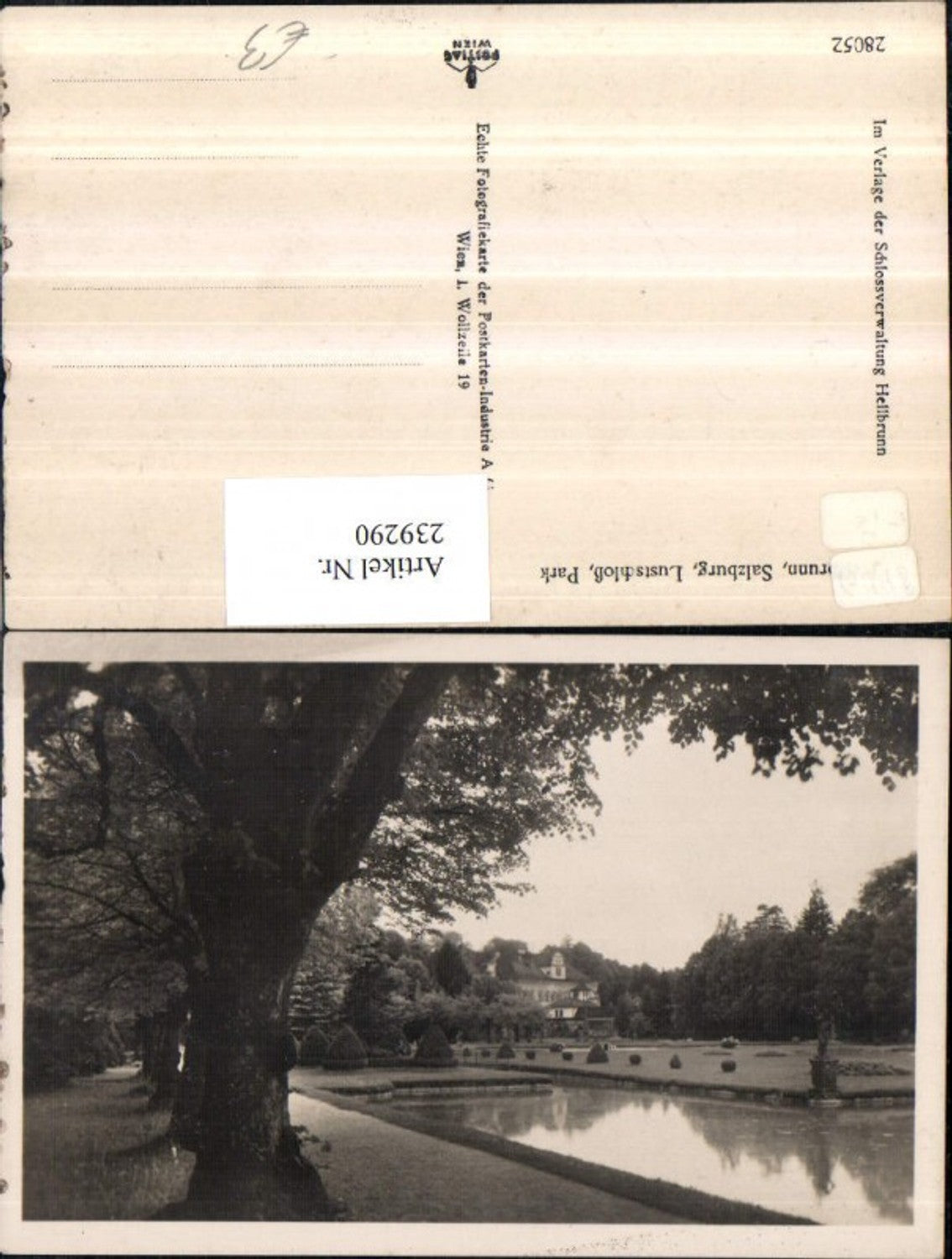 239290,Salzburg Hellbrunn Lustschloss Park
